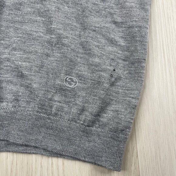 Gucci Cashmere G Logo Turtleneck Sweater Size XXL Gray Color GU120 - Picture 6 of 13